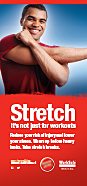 Man stretching poster icon